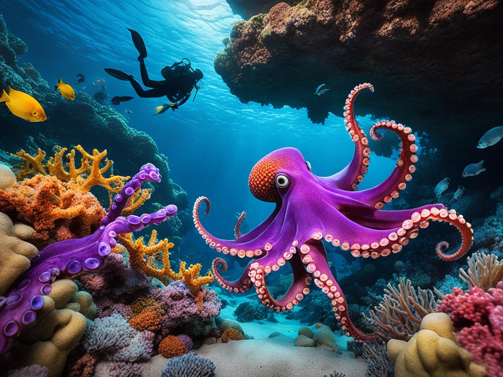 Hvordan jager og lever en kæmpeblæksprutte?